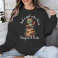 Cute Dragon Reading Book Bookworm Dragon And Books For Women Unisex Sweatshirt Cute Dragon Reading Book Bookworm Dragon And Books For Women Unisex Sweatshirt