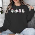 Cute Ghosts Reading Books Lover Spooky Season Halloween Unisex Sweatshirt Cute Ghosts Reading Books Lover Spooky Season Halloween Unisex Sweatshirt