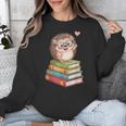 Cute Hedgehog Reading Books Animal Lover Reader Bookworm Unisex Sweatshirt Cute Hedgehog Reading Books Animal Lover Reader Bookworm Unisex Sweatshirt
