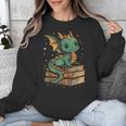 Cute Kawaii Dragon Fantasy Book Lover Book Nerd Unisex Sweatshirt Cute Kawaii Dragon Fantasy Book Lover Book Nerd Unisex Sweatshirt