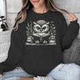 Cute Owl Reading Book Graphic Art Unisex Sweatshirt