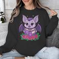 Cute Pastel Goth Bat Reading Book Unisex Sweatshirt Cute Pastel Goth Bat Reading Book Unisex Sweatshirt