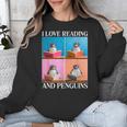 Cute Penguin Reading Book School Librarian Teacher Student Unisex Sweatshirt