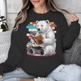 Cute Polar Bear Is Reading a Book Reading Polar Bear Unisex Sweatshirt Cute Polar Bear Is Reading a Book Reading Polar Bear Unisex Sweatshirt
