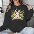 Cute Rabbit And Book Women Girls Reading Book Rabbit Lover Unisex Sweatshirt Cute Rabbit And Book Women Girls Reading Book Rabbit Lover Unisex Sweatshirt