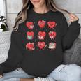 Cute Reading Hearts Valentine Day Book Lover Teacher Student Unisex Sweatshirt