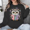Cute Reading Owl Book Lover Teacher Librarian Bookworm Unisex Sweatshirt