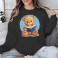 Cute Teddy Bear Reading Book Fun Unisex Sweatshirt Cute Teddy Bear Reading Book Fun Unisex Sweatshirt