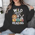 Cute Wildlife Zoo Animals For Book Reader Bookworms Unisex Sweatshirt