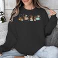 Dachshund Book Lover Reading Wiener Dog 100 Days Of School Unisex Sweatshirt