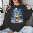 Deer Reads Book Women Girls Reindeer Unisex Sweatshirt Deer Reads Book Women Girls Reindeer Unisex Sweatshirt