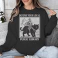 Defend Your Local Library Knight Cat Rider Book Lover Unisex Sweatshirt Defend Your Local Library Knight Cat Rider Book Lover Unisex Sweatshirt