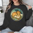 Dog Reading Book Rain Cozy Umbrella Cute Art Men Unisex Sweatshirt Dog Reading Book Rain Cozy Umbrella Cute Art Men Unisex Sweatshirt