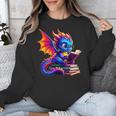 Dragon Reading a Book Bookworm Book Lover Unisex Sweatshirt Dragon Reading a Book Bookworm Book Lover Unisex Sweatshirt