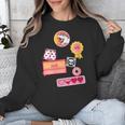 Dungeon Crawler Carl Colorful Sticker Collage LitRPG Book Unisex Sweatshirt Dungeon Crawler Carl Colorful Sticker Collage LitRPG Book Unisex Sweatshirt
