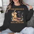 Easily Distracted By Books & Dragons Librarian Book Lover Unisex Sweatshirt Easily Distracted By Books & Dragons Librarian Book Lover Unisex Sweatshirt