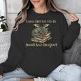 Easily Distracted By Books And Dragons Graphic Unisex Sweatshirt