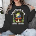 Easily Distracted By Frogs And Books Unisex Sweatshirt Easily Distracted By Frogs And Books Unisex Sweatshirt