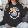 Easily Distracted By Rabbits And Books Reading Unisex Sweatshirt