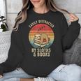 Easily Distracted By Sloths And Books Unisex Sweatshirt Easily Distracted By Sloths And Books Unisex Sweatshirt