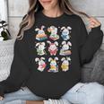 Easter Teacher Cute Bunny Reding Books Librarian Bookworm Unisex Sweatshirt