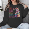 Eat Sleep Read Repeat Unicorn Read Book Reading Lovers Kids Unisex Sweatshirt
