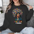 Education Is Freedom History Month Teacher Books Afro For Men Women Unisex Sweatshirt
