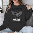 F-Caw-F Crow Book Lovers Vintage Bookish Bird Unisex Sweatshirt