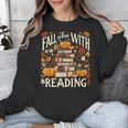 Fall In Love With Reading Book Autumn Pumpkins And Teachers Unisex Sweatshirt Fall In Love With Reading Book Autumn Pumpkins And Teachers Unisex Sweatshirt
