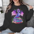 Fantasy Dragon Reading Books Bookworm Unisex Sweatshirt Fantasy Dragon Reading Books Bookworm Unisex Sweatshirt