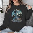 Fantasy Dragon Reading Magical Book Lover Halloween Vibes Unisex Sweatshirt Fantasy Dragon Reading Magical Book Lover Halloween Vibes Unisex Sweatshirt
