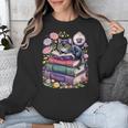 Fantasy Drama Tragedy Cute Cat Book Lover Readers Librarians Unisex Sweatshirt