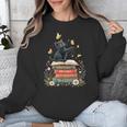 Fantasy Drama Tragedy Reading Lover Book Cat Humor Unisex Sweatshirt