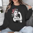 Female Librarian Rosie Riveter Book Guardian Woman Unisex Sweatshirt