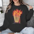 Flames And Lighter Costume For Matchbook Lovers Unisex Sweatshirt