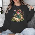 Floral Book Bloom Wildflowers Literature Nature Fantasy Unisex Sweatshirt