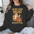Floral Cow Reading Pun Just One More Chapter Cozy Book Lover Unisex Sweatshirt Floral Cow Reading Pun Just One More Chapter Cozy Book Lover Unisex Sweatshirt
