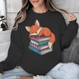 Fox Reading Book Pajama Sleep Unisex Sweatshirt