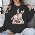 Funny Book Reading Quote For Women And Girls Rabbits Unisex Sweatshirt