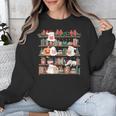 Ghost Christmas Reading Book Lover Library Christmas Teacher Unisex Sweatshirt