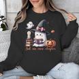 Ghost Reading Book Coquette Bow Halloween Girl Toddler Kid Unisex Sweatshirt