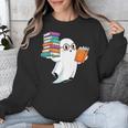 Ghost Reading Books Halloween Library Unisex Sweatshirt Ghost Reading Books Halloween Library Unisex Sweatshirt