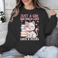 Girl Who Loves Cats And Books Cute Unisex Sweatshirt Girl Who Loves Cats And Books Cute Unisex Sweatshirt