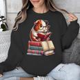 Guinea Pig Reading Books Matching Bookworm Readers Librarian Unisex Sweatshirt