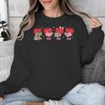 Heart Reading Books Valentine Teacher Library Book Lover Unisex Sweatshirt