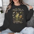 On My Way To Hoard Books And Cause Chaos Tom Foolery Frog Unisex Sweatshirt