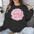 Hot Girls Read Pink Aesthetic Book Lover Reading Unisex Sweatshirt
