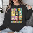 HUGvyn Happy 100 Days Of School Teacher Goose Preppy Books Unisex Sweatshirt