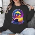 Humor Rubber Duck Reading Book Unisex Sweatshirt