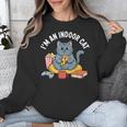 I'm An Indoor Cat Introvert Pizza Popcorn Book Gamer Cat Unisex Sweatshirt